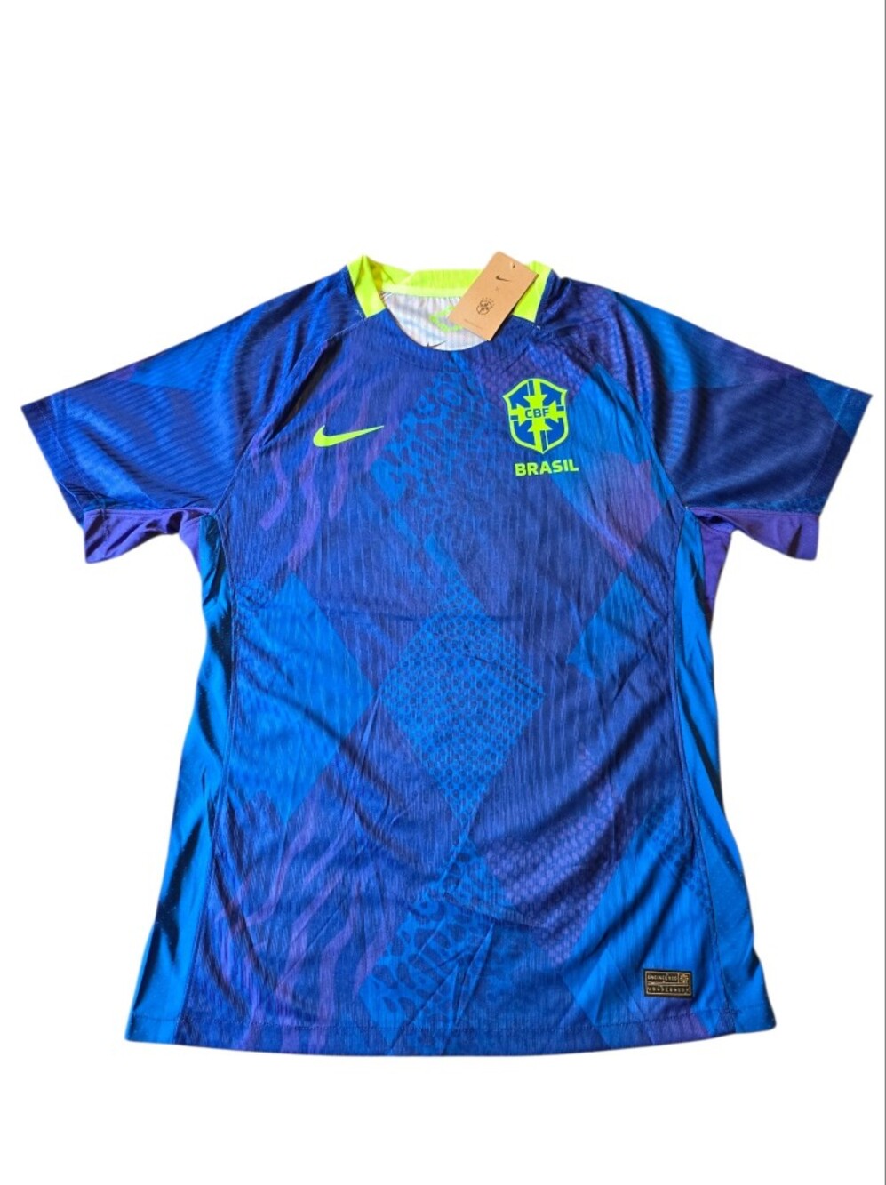 Nike Brasil Men's Blue Graphic Soccer Jersey